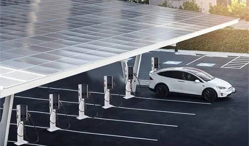 Cargador solar y de almacenamiento EV