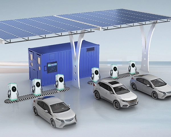 Cargador solar y de almacenamiento EV